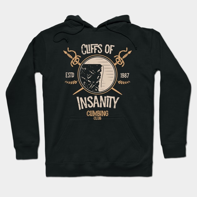 Cliffs Of Insanity Climbing Club Hoodie by logozaste